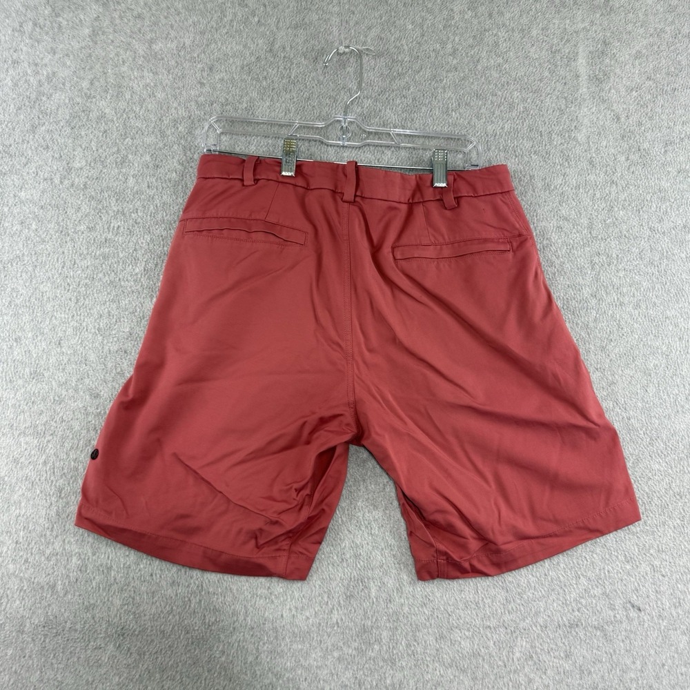 Lululemon Men's ABC Commission RED Pink SALMON Shorts 9" Stretch, Size 32